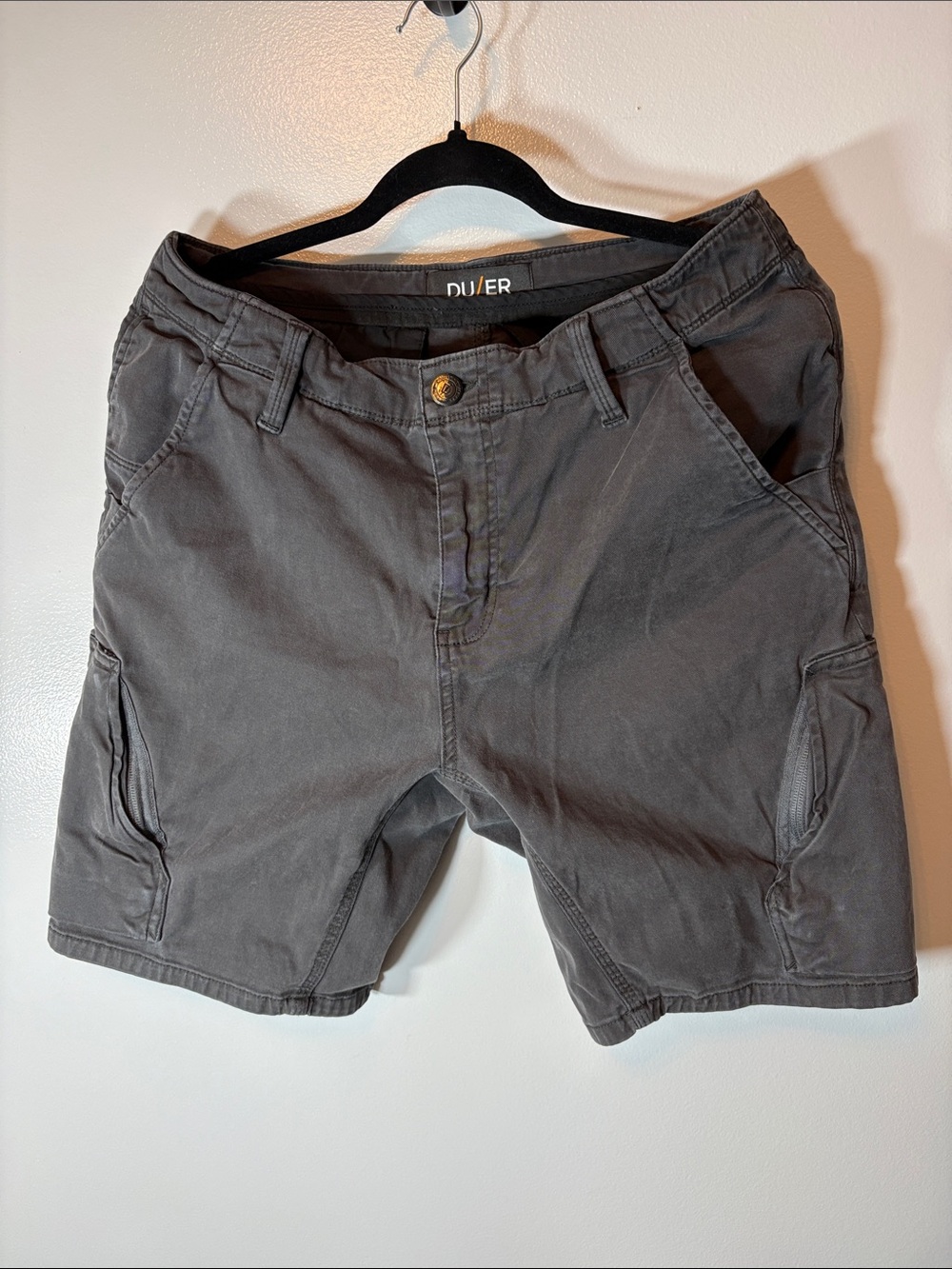 DUER Gray Cargo Shorts - Casual Utility Style
